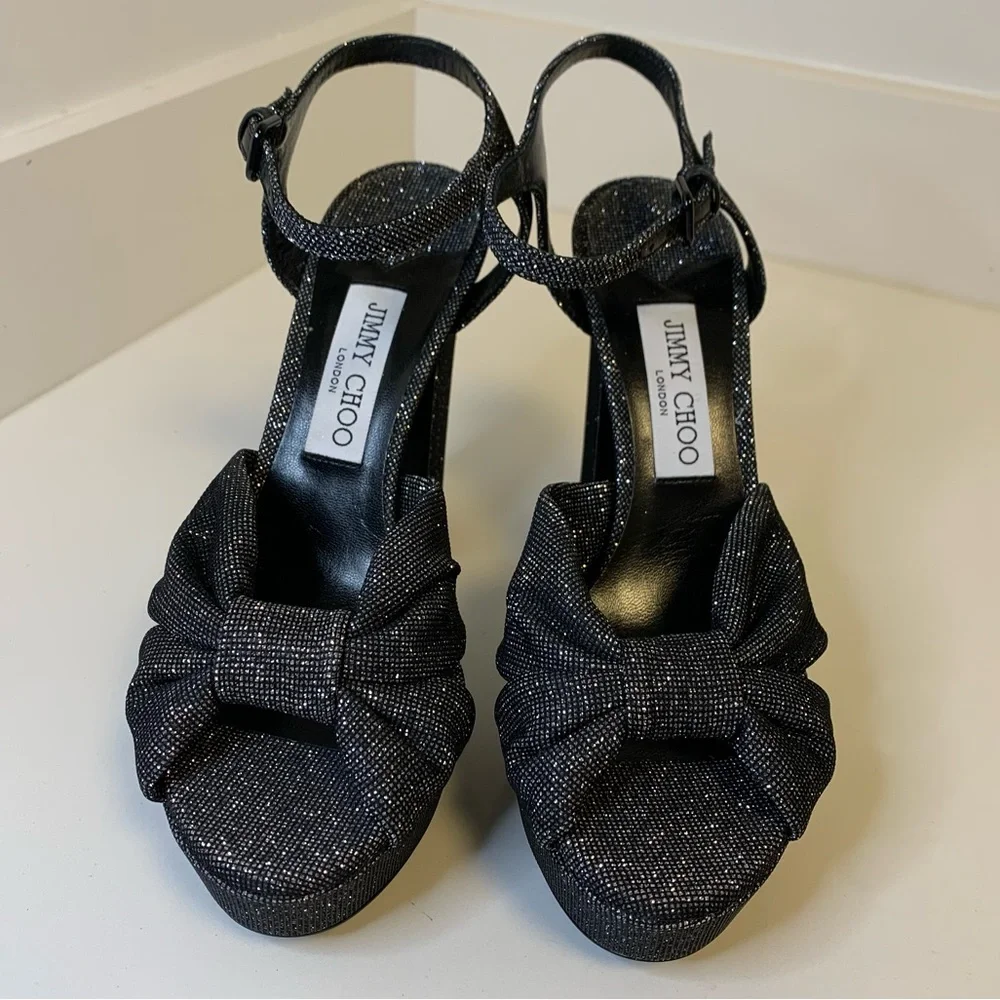 Jimmy Choo glittered fabric